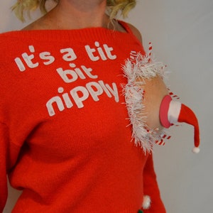 Reindeer jumper deals boob