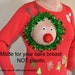 Kristen Hornbeck reviewed Sexy Ugly Christmas Sweater, it is NOT A PLASTIC boob, red, green or multi christmas colored version, see details, boob, breast, jumper