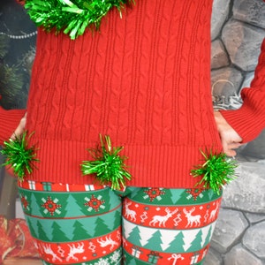 Sexy Ugly Christmas Sweater, it is NOT A PLASTIC boob, cut out, see details, boob, breast, jumper, reindeer boob, multi versions image 5