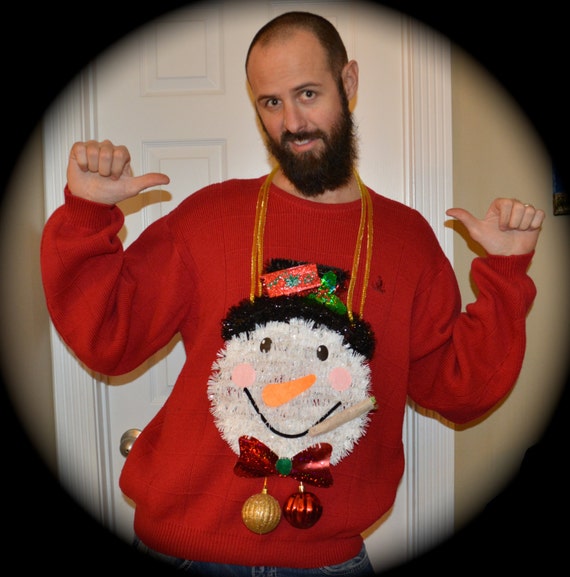 Merryjuana Ugly Christmas Sweater Necklace 420 Joint Smoking Snowman Necklace Christmas in July Prize for Ugly Sweater Contest Winner Etsy Canada