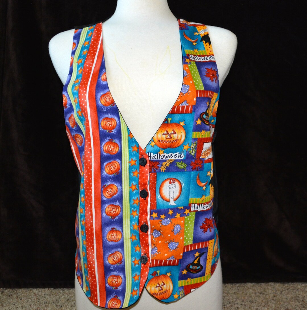 Large, Halloween, Pumpkin, Spooky, Vest Large, Ugly, Cute, Costume - Etsy