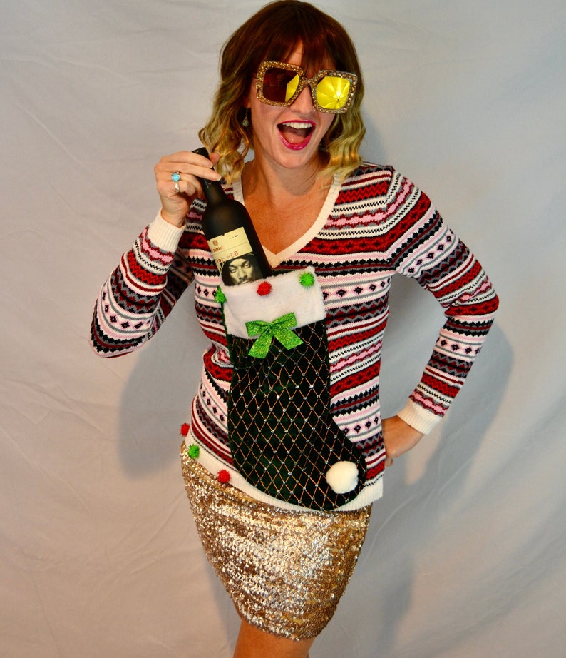 Wine Ugly Christmas Sweater multiple sizes and versions image 1