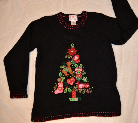 Ugly Christmas Sweater, Small, vintage, Light up,