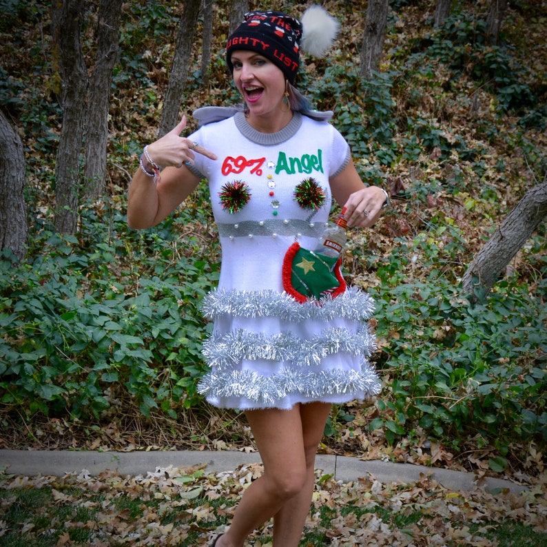 light up christmas sweater dress