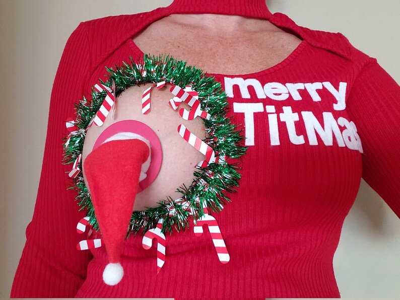 crop top ugly christmas sweater