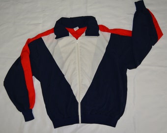 Chaqueta vintage de los años 1990, cortavientos grande para hombre, década de 1990, retro, chaqueta de pista, peso ligero