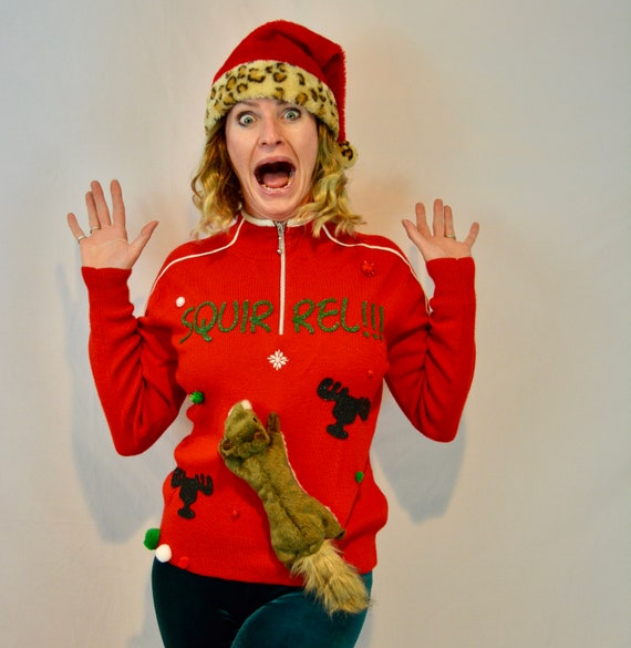 clark griswold sweater with squirrel