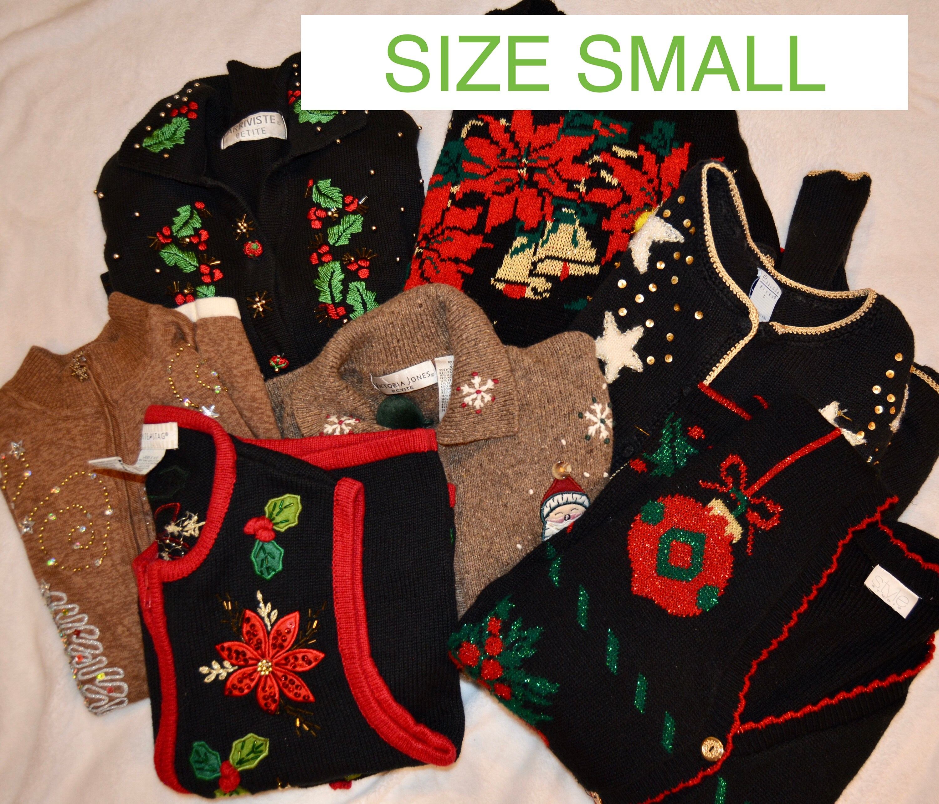 Vintage Christmas Sweater Small Sized Vintage Original - Etsy