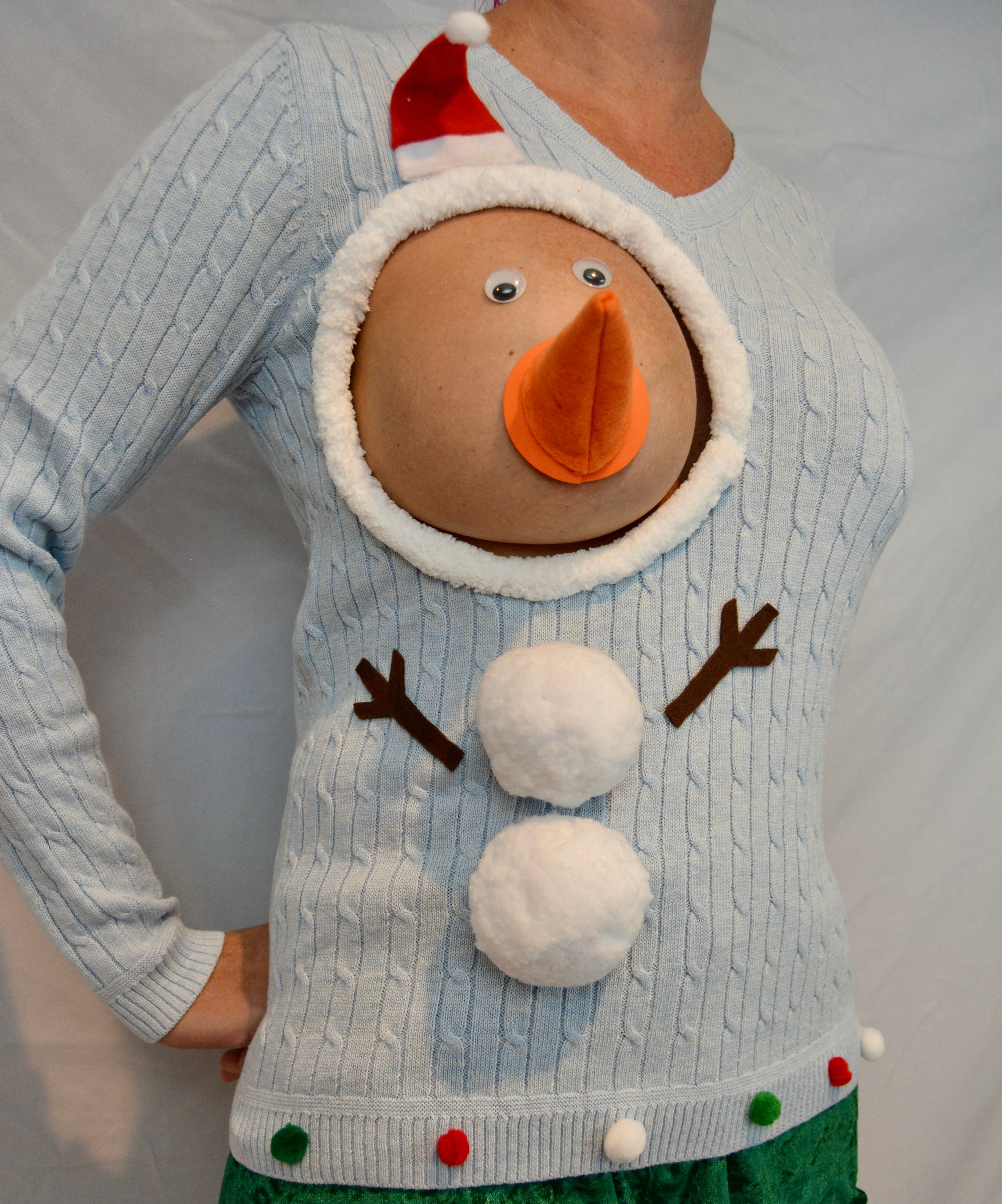 H&M Reindeer Ugly Christmas Hoodie Sweatshirt - The Ugly Sweater Shop