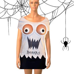 Booooooobs, Sexy halloween costume, ghost, made for your breasts NOT INSERTS, funny, see details, boob hole, breast, cut out, multi size