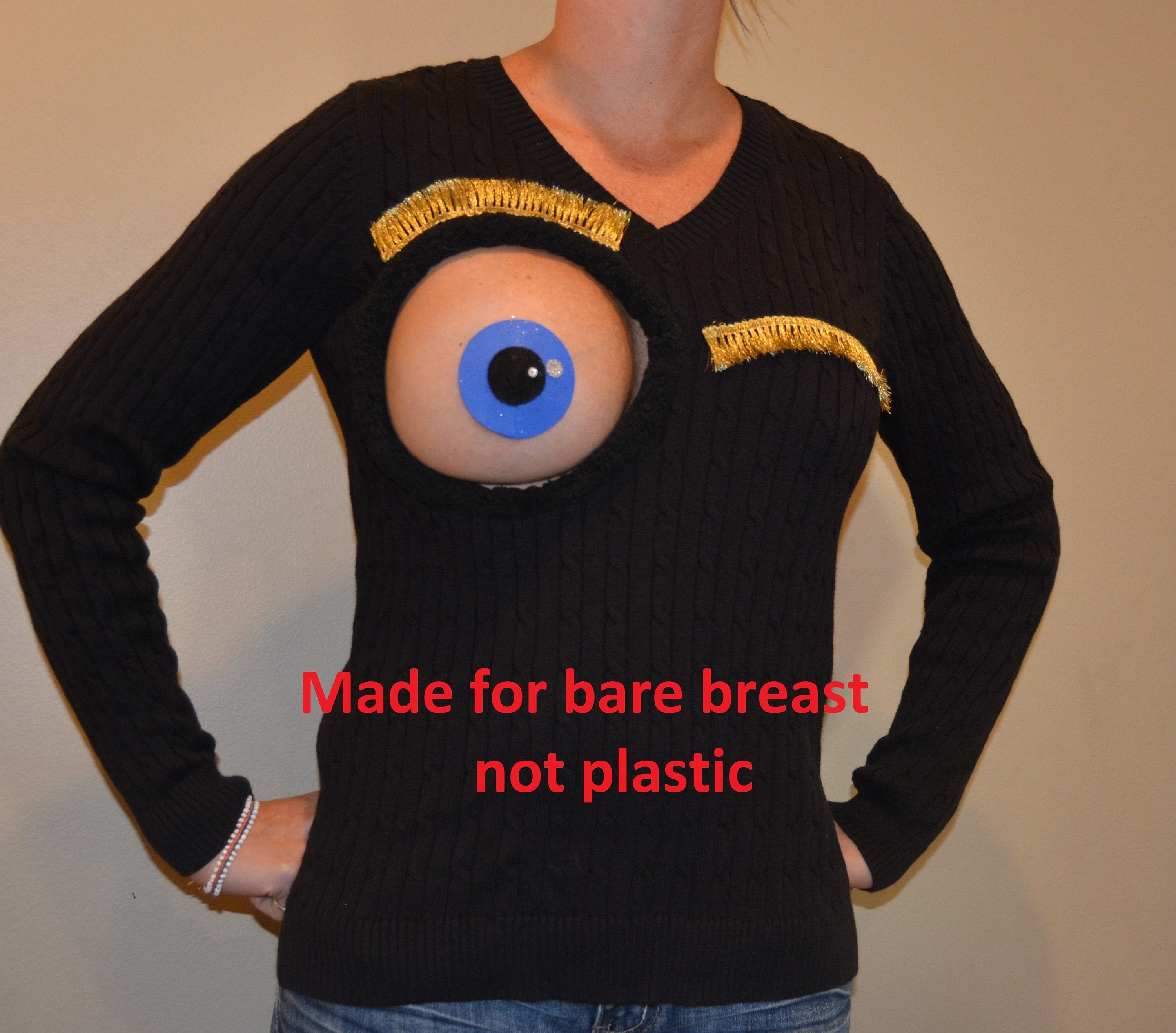 Eye See You Sweater Sexy Halloween Costume NOT A PLASTIC