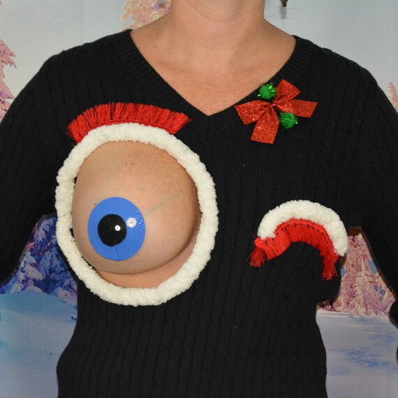boob hole sweater