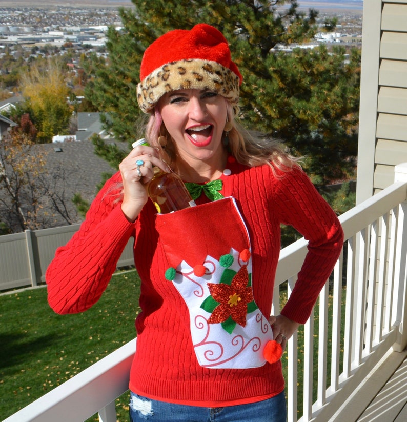 Ugly Christmas Sweater multiple sizes Wine Holder stocking Etsy