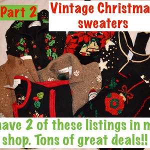 Vintage Ugly Christmas Sweaters, All Sizes, Tacky Christmas Sweaters, Holiday Sweaters, women sizes, ugly sweater party, part 2, xmas shirt