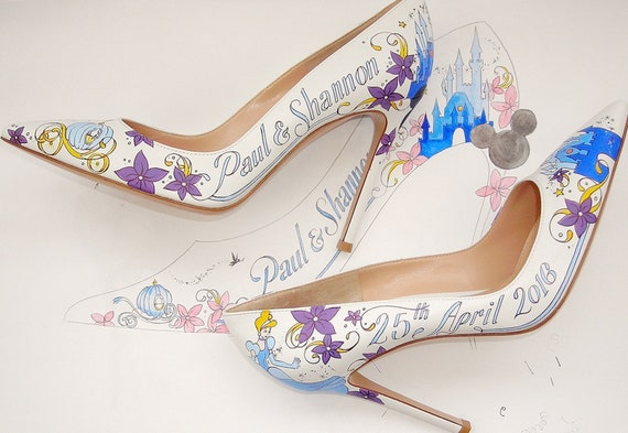 hand painted wedding shoes