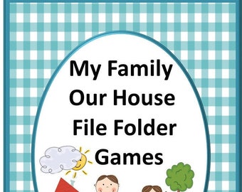 Preschool File Folder Games, Family, Math Teacher Printables, Digital Download, Homeschool curriculum, Kindergarten curriculum, Special Ed.