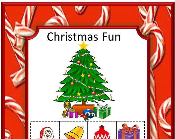 Christmas Fun Cut and Paste Worksheets, P-K, K, Special Education ...