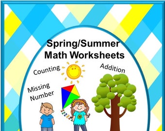 Spring Summer Math Worksheets Distance Learning Digital - Etsy