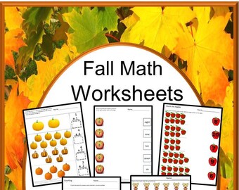 Fall Math Skills Worksheets Digital and Print Distance - Etsy ...