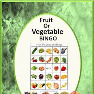 Carte Bingo con Frutta o Verdura, Giochi P-K, Asilo, Educazione Speciale