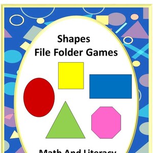 幼児向けの図形アクティビティ、ファイルフォルダーゲーム、数学リテラシーセンター、幼稚園、幼稚園、特別教育、自閉症、