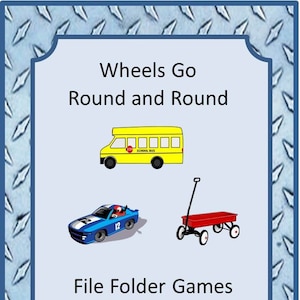 Transportation File Folder Games PK,K,Special Ed, Autism Teaching Materials, Instant Printable, Home School Fine Motor Skills,
