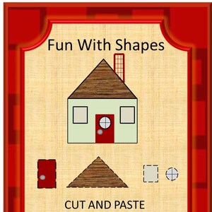 Shapes Geometry Cut and Paste Fine Motor Activities Special Education Preschool Kindergarten Daycare Math Centers