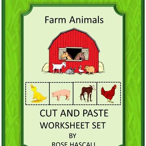 Farm Animals Kindergarten Special Education Autism Cut and Paste Fine ...