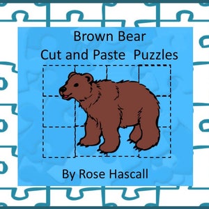 Orso bruno Orso bruno Taglia e incolla Puzzle Educazione speciale Scuola dell'infanzia Abilità motorie fini ESL