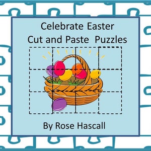 Easter Cut and Paste Printable Puzzles for Centers Early Finishers Special Education Kindergarten Autism Preschool Fine Motor Skills
