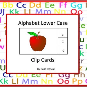 Alphabet Clip Cards, Sonderpädagogik, ABC-Aktivitäten, Kleinbuchstaben, Vorschullehrplan, Kindergarten Ausdrucke, Lehrplan für zu Hause