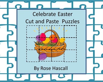 Easter Cut and Paste Printable Puzzles for Centers Early Finishers Special Education Kindergarten Autism Preschool Fine Motor Skills