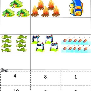 Teaching Materials, Instant Printable Camping Fun Cut and Paste ...
