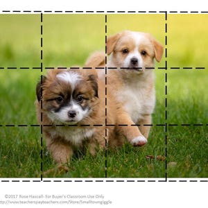 Dogs Puppies Cut and Paste Puzzles, Fine Motor Skills, Teaching ...