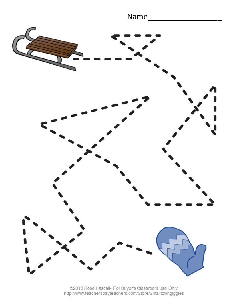 Tracing and Mazes Fine Motor Activities No Prep Printable Worksheets P