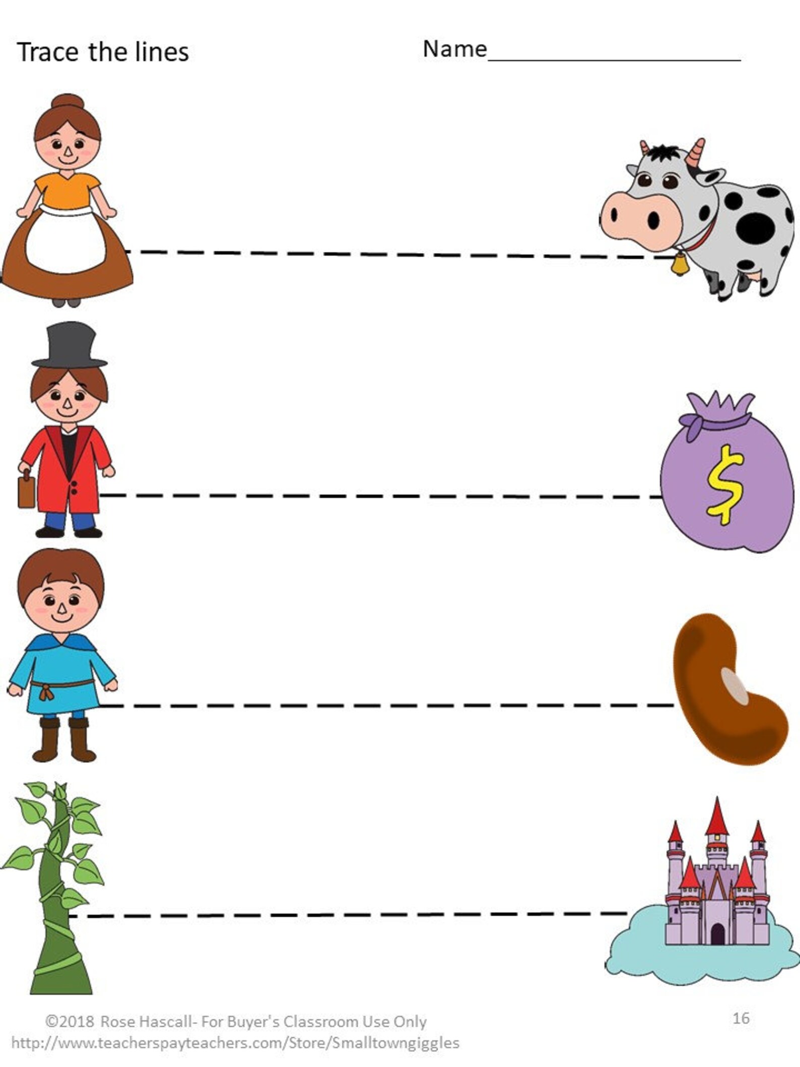Fine Motor Skills Fairy Tales Tracing Activities PK,K, Special