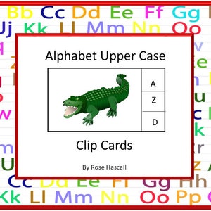 Fernunterricht Alphabet Clipkarten, Sonderpädagogik, ABC-Aktivitäten, Vorschule, Kindergarten, Autismus digitaler Download, printable