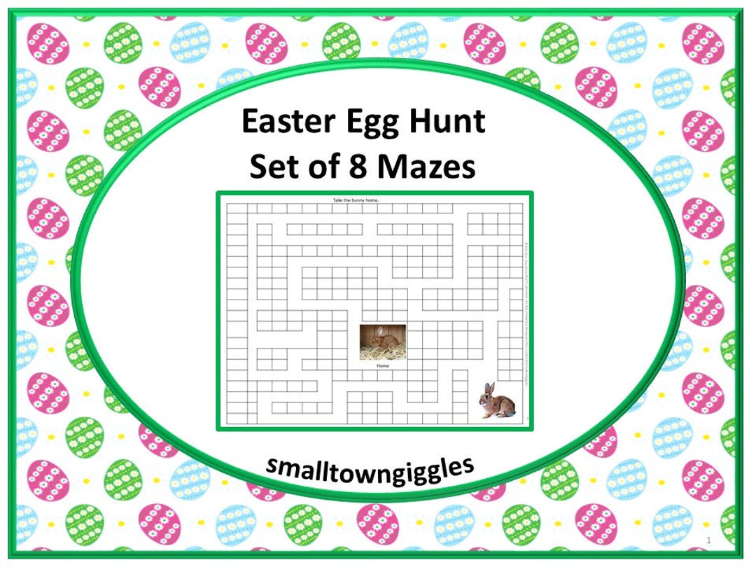 Easter Egg Hunt Set of 8 Mazes Early Finishers, Morning Work, Centers ...