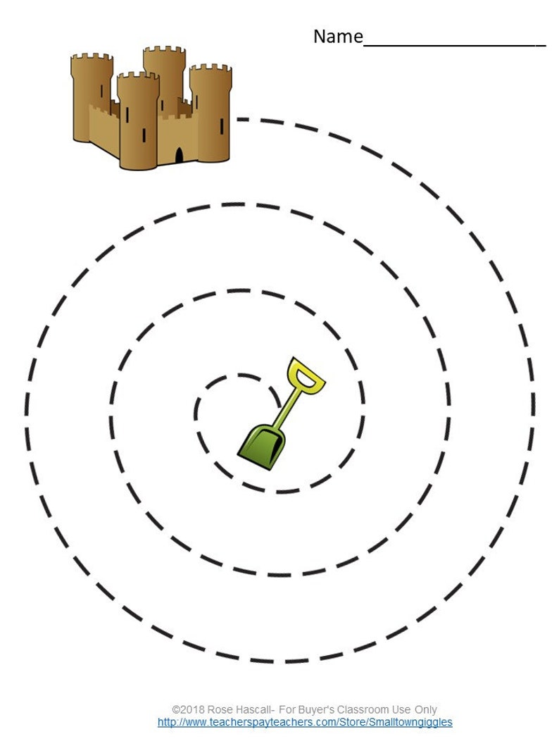 Tracing and Mazes Fine Motor Activities No Prep Printable Worksheets P