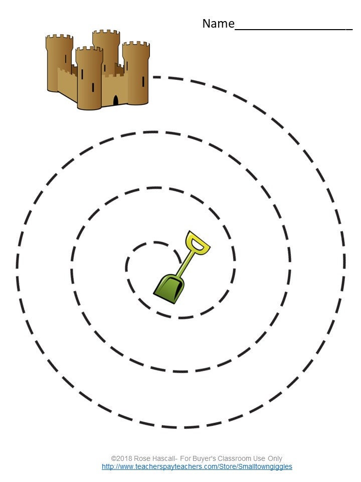 Tracing and Mazes Fine Motor Activities No Prep Printable Worksheets P