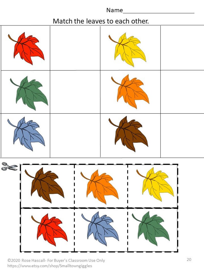 Teach Child How To Read Spring Color Cut And Paste Worksheets For