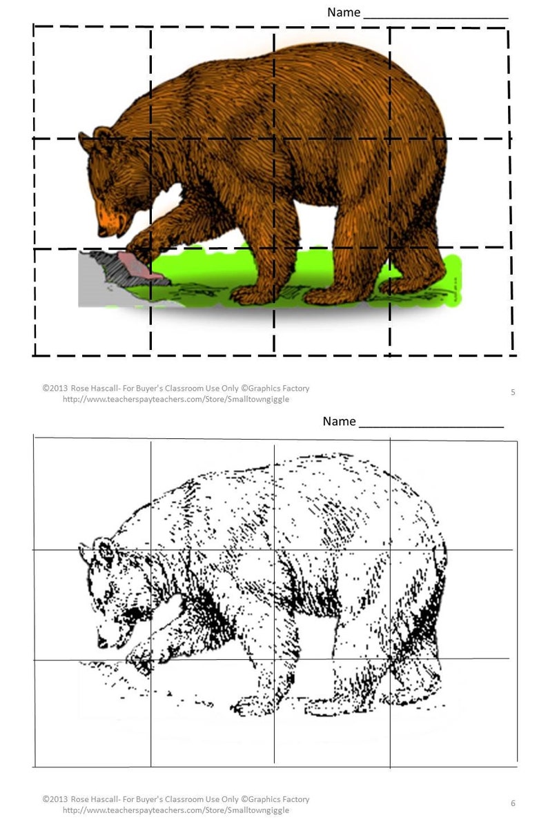 Zoo Animal Puzzles Cut and Paste Cut and Paste Puzzles | Etsy