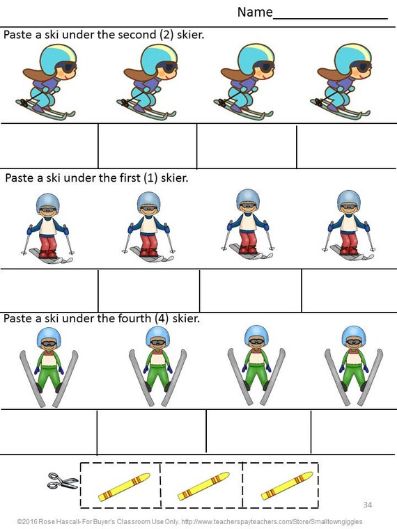 With winter math worksheets preschool