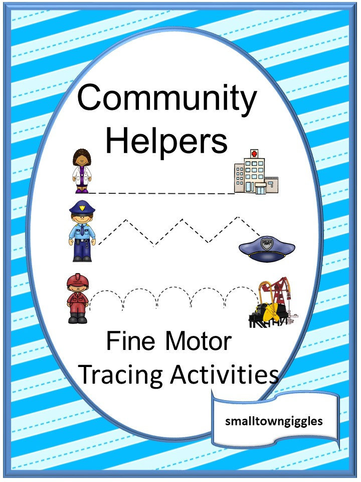community helpers activitiestracing worksheetsfine motor etsy