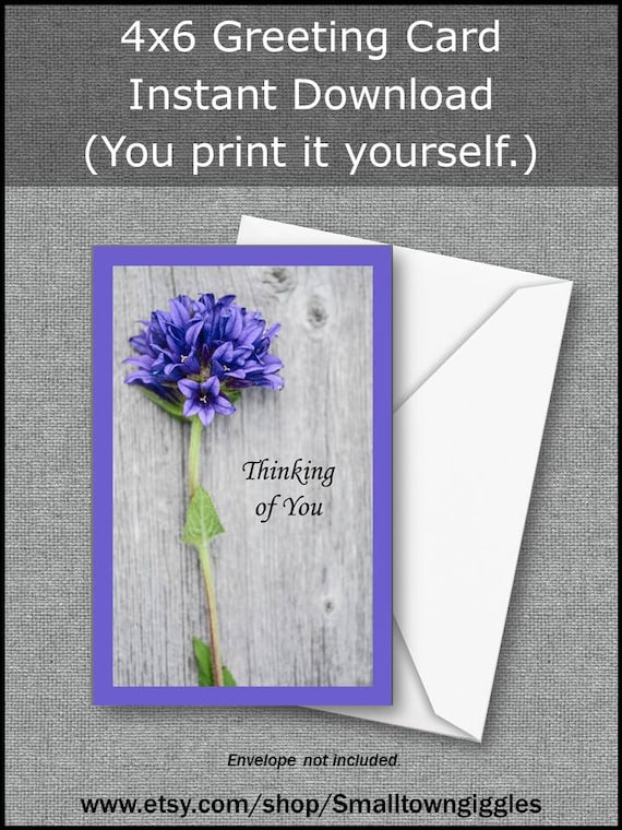 Printable All Occasion Card Digital Download Gardener Flower | Etsy