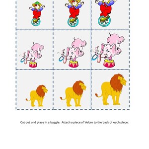 Circus Math Literacy File Folder Games Learning Centers Kindergarten ...