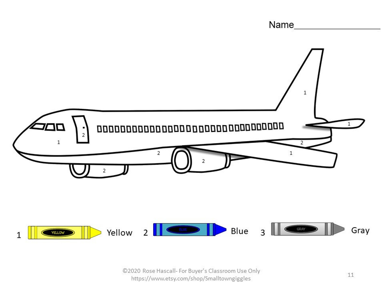Transportation Color by Number Fine Motor Activities Preschool - Etsy