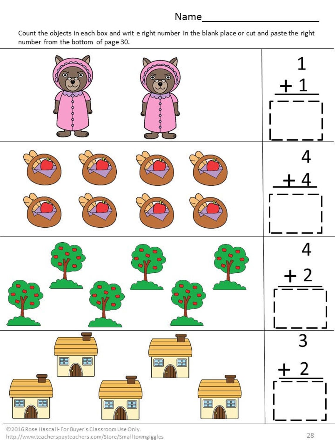 Little Red Riding Hood Maths Activities Eyfs