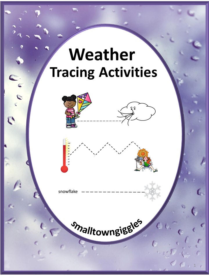 weather tracing activities early childhood special education etsy