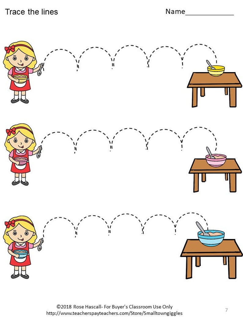 fine motor skills fairy tales tracing activities p kk etsy